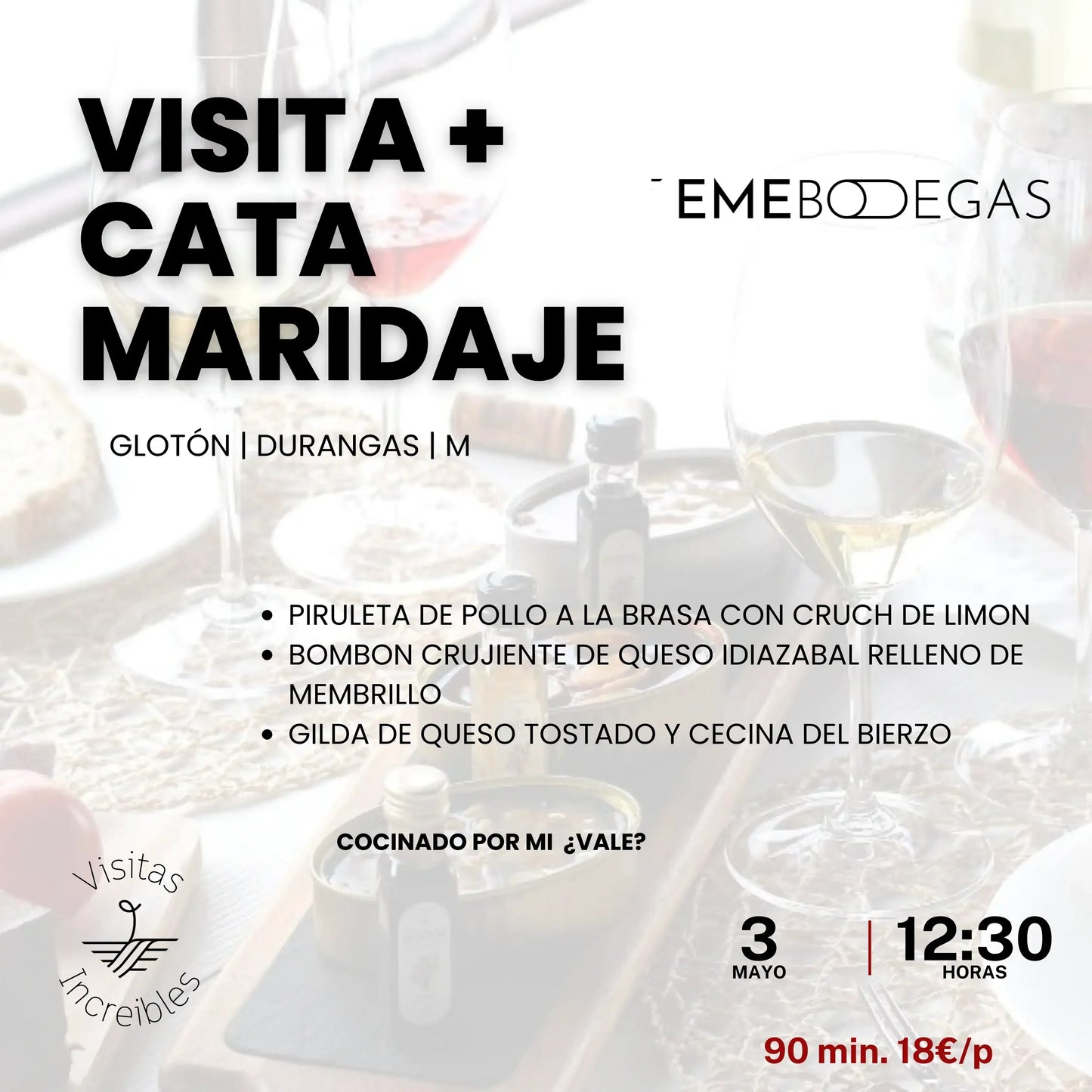 Visita con cata y tapas 3 MAYO