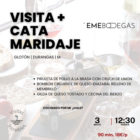 Visita con cata y tapas 3 MAYO